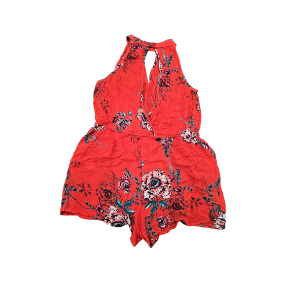 NWOT Band of Gypsies Floral Romper Size L Red - Picture 9 of 12